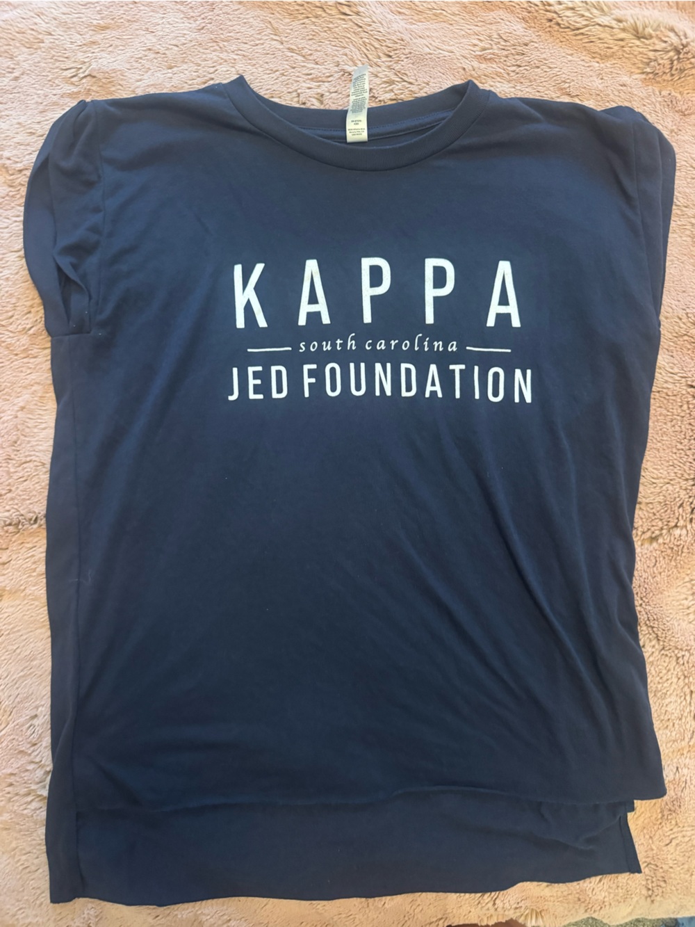 Kappa Kappa Gamma Navy Tee with White Script